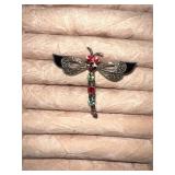 Sterling Dragon Fly Pin