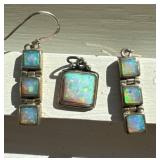 Vintage 5Star Sterling Pendant & Sterling Earrings