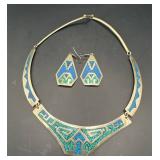 Alpaca Silver Necklace & Earrings