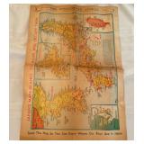 1945 WW2 Map Of Japan