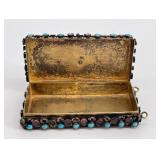 24k gold enamel jewelry box