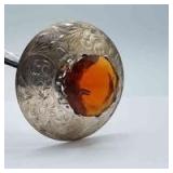 Antique Georgian Sterling Citrine Brooch