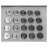 1964 silver Kennedy Half Dollars