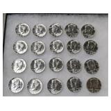 1964 silver Kennedy Half Dollars