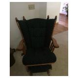 wood rocking chair with cushions