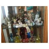 angel figurines and glass decor