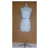 Antique Fully Adjustable Female Dress Form Mannequin on Cast Iron Base 60"