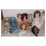Huge Lot of Vintage Doll Parts