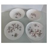 Mid-Century 4 PC Vintage Stetson Misty Pine Dinner Plates & Salad Bowls Set