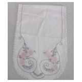 Vintage Embroidered Table Runner 41" L x 13" W