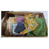 Huge Box Lot of Vintage Quilt Pieces, Fabric Squares, Pieces