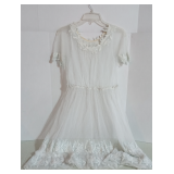 Vintage Mesh Lace Trimmed Dress