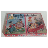 Vintage Puzzle- Topper Picture Puzzle Box (8 Puzzles)