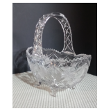 Vintage Anna Hütte Crystal “Margaret” Basket ~ Made In Germany