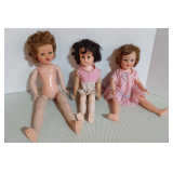 Vintage Lot of 3(THREE) Dolls. Including an Ideal Shirley Temple