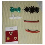 Lot of Vintage Hair Barrettes & Pins