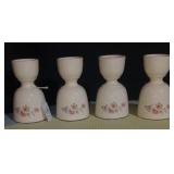 Set of 4(FOUR) Vintage Homer Laughlin Virginia Rose Double Egg Cups