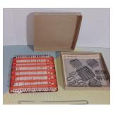 Vintage Handicraft Metal Weaving Loom w TWO Bags of Weaving Loops