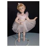 Vintage Ballet Dancer Doll Figurine Pink Tutu, 1960s Poseable Legs, Girl