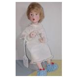 VINTAGE Norman Rockwell Porcelain Mary Moline 10" Doll "SALLY", 1980