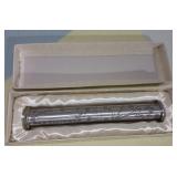 Baby Silver Plated Engraved Keepsake Birth Certificate Holder w/BOX