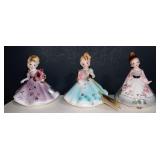 Lot of 3(THREE) Vintage Josef Originals Porcelain Figurines