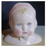 Vintage Girl Bust Planter/Vase 60s-70s