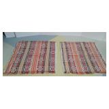 Vintage Hand-Woven Set of 2 Matching Napkins Textiles