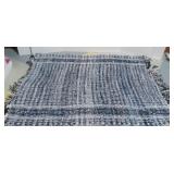 Blues/Whites Woven Area Rug 35" x 27"