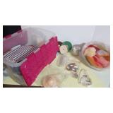 Vintage Lot of fabric & Sewing/Crafts Items