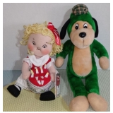 2 PCS Vintage Lot of Plush/Soft Dolls