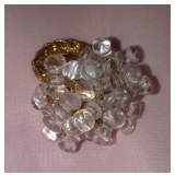 Art Deco Faceted Rock Crystal Stretch Ring