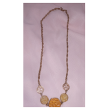 Sarah Coventry Taste of Honey Necklace Vintage Designer Jewelry-marked