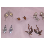 Lot of 5(FIVE) Vintage Earrings & Earring Pieces