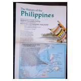 VINTAGE - NATIONAL GEOGRAPHIC MAP - THE HISTORY OF THE PHILIPPINES - 1986