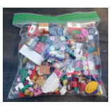 Lot of Tiny Lego Dolls, Pieces and Accessories