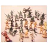 Lot of 31 Plastic Army Men & Cowboys, Classic Toy