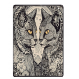 Cats Art Sign Aluminum Metal Poster Wall Hanging Art Decoration for House Room Shop Office 12 x 8 in
