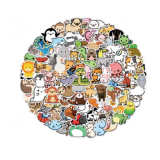 100 Pcs Cute Animal Stickers for Kids - Waterproof Vinyl Stickers for Hydroflask, Phone, Skateboard,
