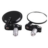 GZYF Universal 7/8” 22MM Foldable Motorcycle Round Convex Mirror, Handle Bar End Rearview Convex Mir