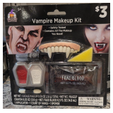Face Paint VAMPIRE Makeup Kit Fake Blood FANGS Crayon & Cream Grease Paints