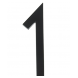 Hy-Ko Products FM-6/1 Floating House Number 1 (ONE) 6" High Black