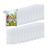 20pcs Sublimation Blank Garden Flag, TSV DIY Craft Banner Garden Decoration, 12 x 18 inch Lawn Yard 
