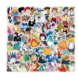 100Pcs Cartoon Anime Miyazaki Hayao Stickers for Kids, Waterproof Vinyl Movie Decal Stickers for Lap