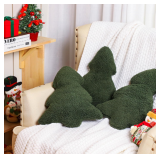 3 Pcs Christmas Tree Throw Pillow 3D Plant Shaped Cushion Christmas Decorative Pillows