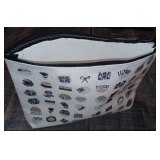 Boho Makeup bag-Zippered Pouch, Geometric Abstract Shapes