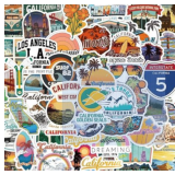 60Pcs California Stickers Pack, Aesthetic Decal Vinyl Waterproof Kindness Stickers 
