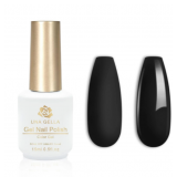 UNA GELLA Gel Nail Polish, 1 Piece 15ml Pure Black Gel Polish Set Soak Off LED Long-Wear 