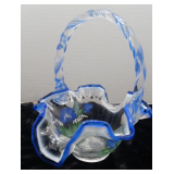 Vintage Fenton Glass Legacy Basket-Signed