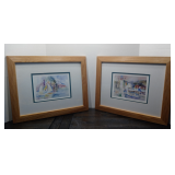 Set of 2(TWO) Framed & Matted Watercolor Prints Sailing Theme)
